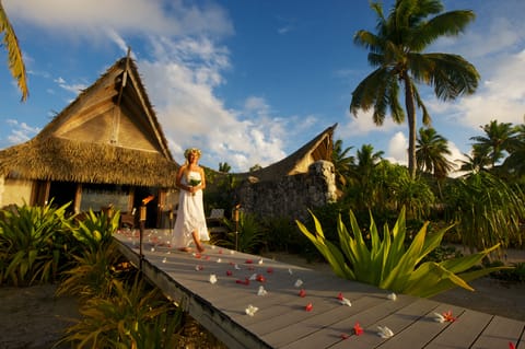 Outdoor wedding area