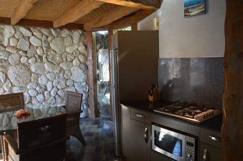 Luxury Villa, 2 Bedrooms, Private Pool, Beachfront | Private kitchen | Full-size fridge, microwave, stovetop, espresso maker