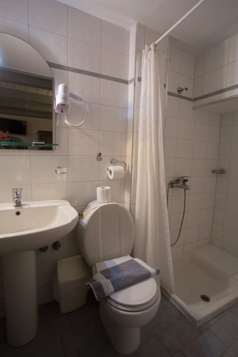 Studio | Bathroom | Shower, free toiletries, hair dryer, towels