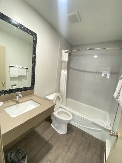 Suite, 1 King Bed, Non Smoking | Bathroom | Combined shower/tub, rainfall showerhead, free toiletries, towels