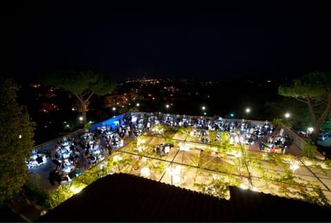 Outdoor banquet area