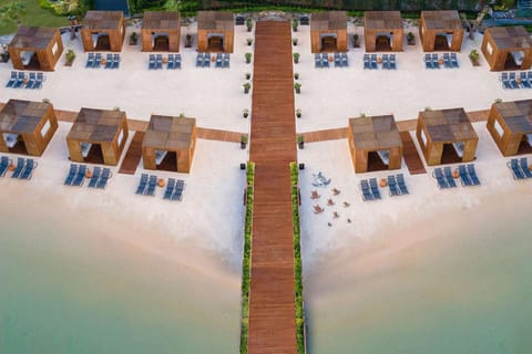 Private beach, white sand, beach cabanas, sun loungers