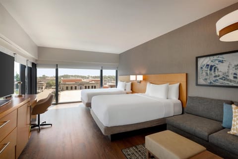 Room, 2 Queen Beds, City View | Premium bedding, desk, blackout drapes, iron/ironing board