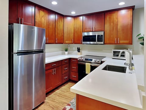 Condo, Multiple Beds, Pool Access, Garden View (Maui Kamaole C-109) | Private kitchen | Coffee/tea maker