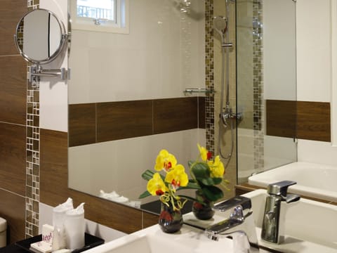 Deluxe Room | Bathroom | Shower, free toiletries, hair dryer, towels