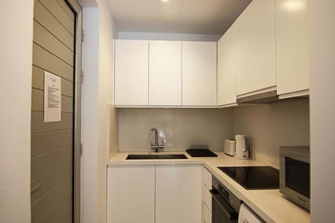 Deluxe Apartment | Private kitchen | Fridge