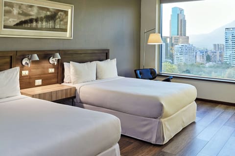 Room, 2 Queen Beds, Non Smoking | Minibar, in-room safe, laptop workspace, soundproofing