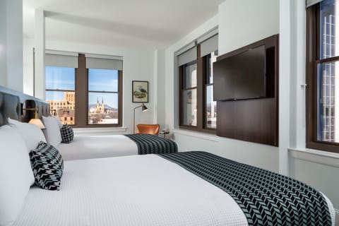 Classic Room, 2 Queen Beds, Corner | City view