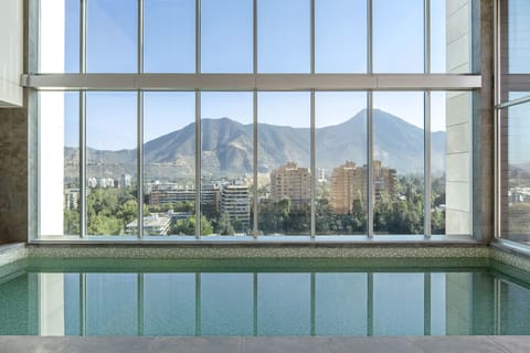 Indoor pool, sun loungers