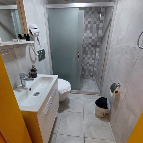 Standard Triple Room | Bathroom | Shower, hair dryer, towels, soap