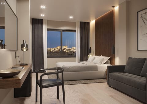 Junior Suite with Acropolis View | Egyptian cotton sheets, premium bedding, memory foam beds, in-room safe