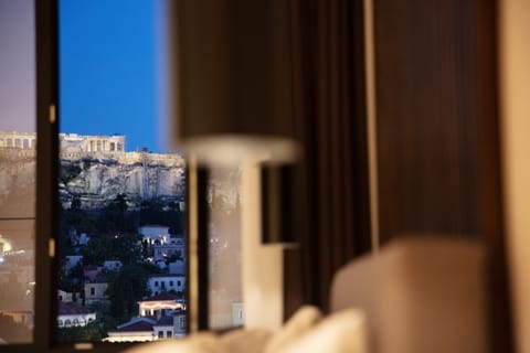 Junior Suite with Acropolis View | Egyptian cotton sheets, premium bedding, memory foam beds, in-room safe