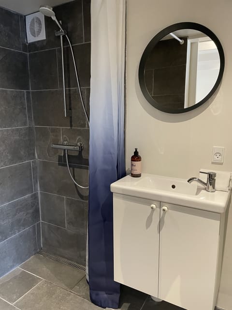 Basic Studio, Non Smoking | Bathroom | Shower, hair dryer, towels, soap