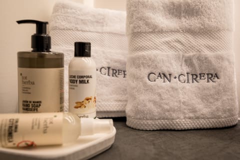 Shower, eco-friendly toiletries, hair dryer, towels