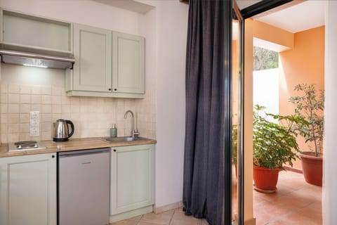 Panoramic Villa | Private kitchen | Mini-fridge, stovetop, cookware/dishes/utensils, cleaning supplies