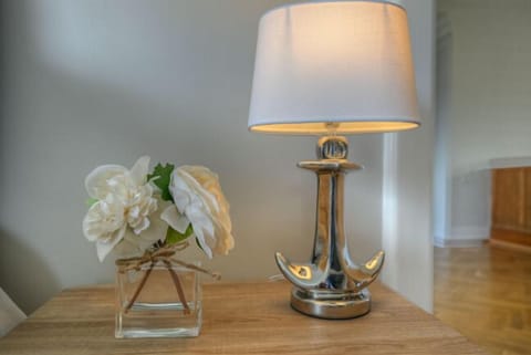 Individually decorated, desk, blackout drapes, iron/ironing board