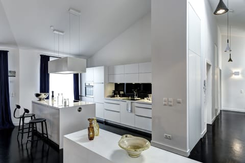 Penthouse, 2 Bedrooms, Terrace | Private kitchen | Fridge, stovetop, dishwasher, espresso maker