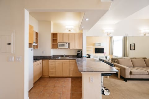 Executive Suite | Private kitchen | Full-size fridge, microwave, stovetop, coffee/tea maker