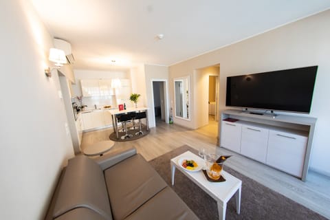 Superior Apartment | Living area | 43-inch TV with digital channels, Netflix, streaming services