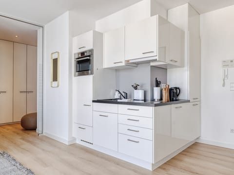 One-Bedroom Suite L | Private kitchen | Fridge, espresso maker, coffee/tea maker, electric kettle