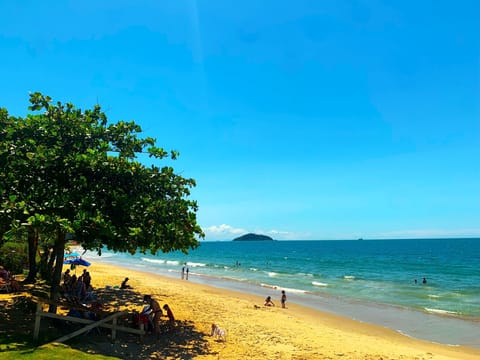 On the beach, white sand