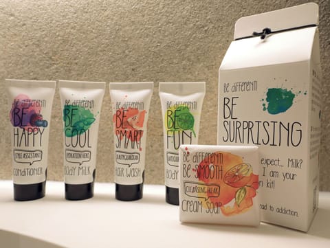 Shower, rainfall showerhead, hair dryer, towels