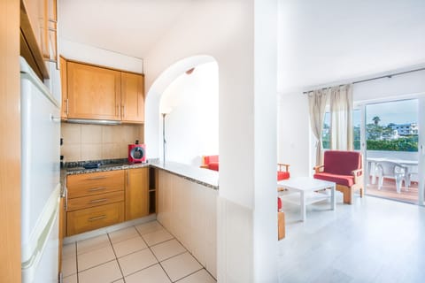 Standard Apartment, 1 Bedroom, Pool View | Private kitchenette | Fridge, microwave, oven, stovetop