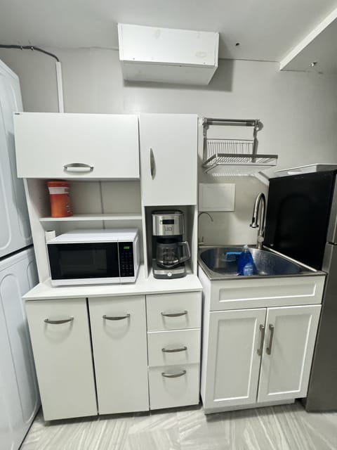 Fridge, coffee/tea maker, dining tables