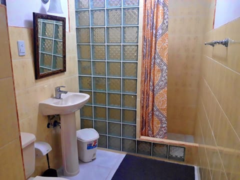 Basic Double Room | Bathroom | Shower, towels