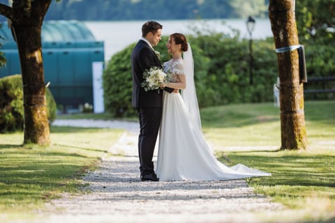 Outdoor wedding area