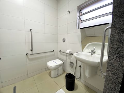 Exclusive Triple Room, Accessible | Bathroom | Shower, hair dryer, towels, soap