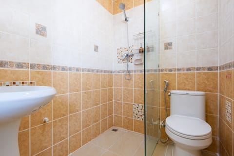 Beachside double room | Bathroom | Shower, free toiletries, hair dryer, towels