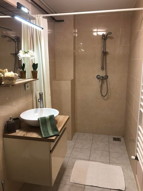 Deluxe Double Room | Bathroom | Shower, hair dryer, towels