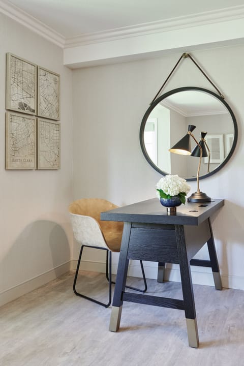 47-inch flat-screen TV with cable channels, TV, iPod dock