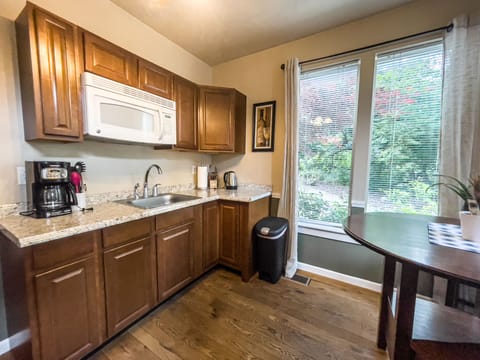 Jackson Creek Cottage 180 East F | Private kitchen | Fridge, microwave, stovetop, coffee/tea maker