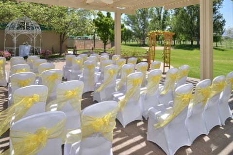 Outdoor wedding area