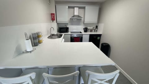 Superior Apartment | Private kitchen | Fridge, microwave, oven, stovetop