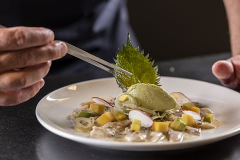 Breakfast, lunch and dinner served