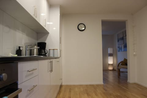 Apartment, 1 Bedroom, City View | Private kitchen | Microwave, coffee/tea maker