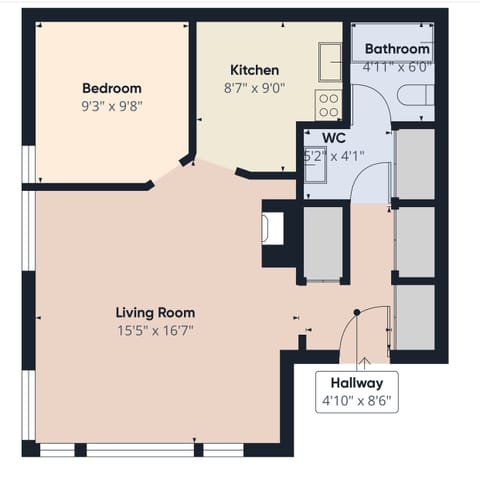 Studio Suite | Living area | 42-inch flat-screen TV with cable channels, TV, fireplace