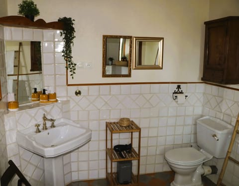 Comfort Double Room | Bathroom | Shower, rainfall showerhead, hair dryer, towels