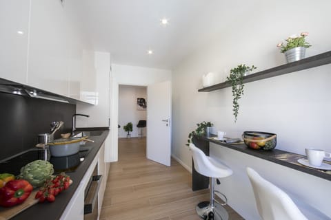 Family Apartment, 2 Bedrooms, 2 Bathrooms (Boutique Apartment 7) | Private kitchen | Fridge, microwave, oven, stovetop