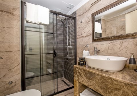 Deluxe Room | Bathroom | Free toiletries, hair dryer, slippers, towels