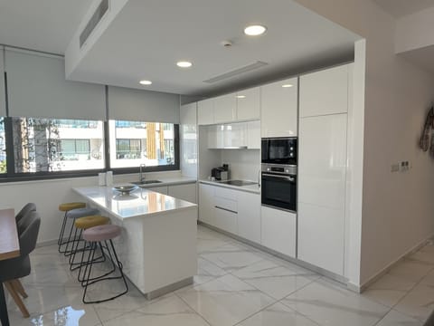 Signature Apartment | Private kitchen | Full-size fridge, microwave, oven, stovetop