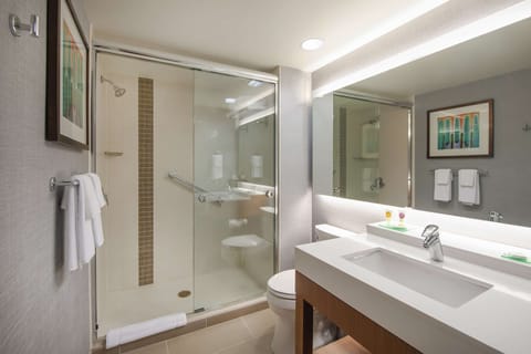 Room, 1 King Bed (High Floor) | Bathroom | Designer toiletries, hair dryer, towels