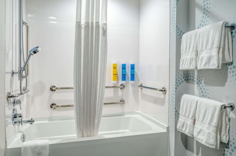 Free toiletries, hair dryer, towels