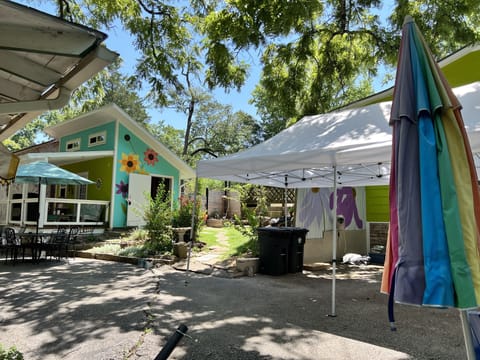 Outdoor banquet area