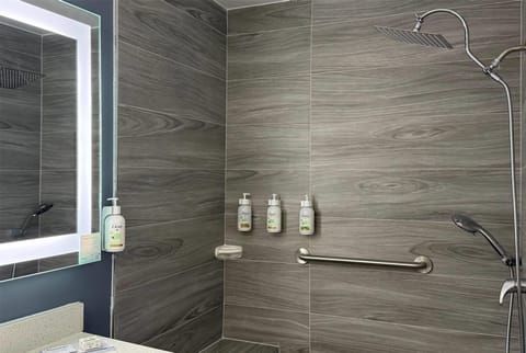 Room, 1 King Bed | Bathroom | Designer toiletries, hair dryer, towels, soap