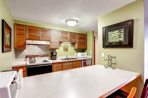 Condo, 2 Bedrooms (Deluxe) | Private kitchen | Full-size fridge, microwave, coffee/tea maker, toaster