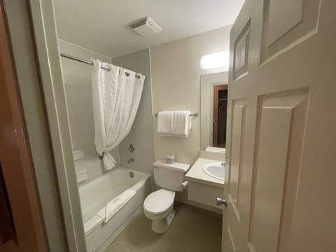 Room, 1 King Bed, Non Smoking | Bathroom | Combined shower/tub, deep soaking tub, towels